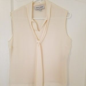 100% silk blouse in off white color